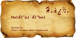 Halápi Ábel névjegykártya