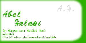 abel halapi business card