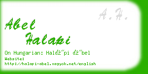 abel halapi business card